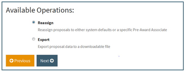 Proposal Operations