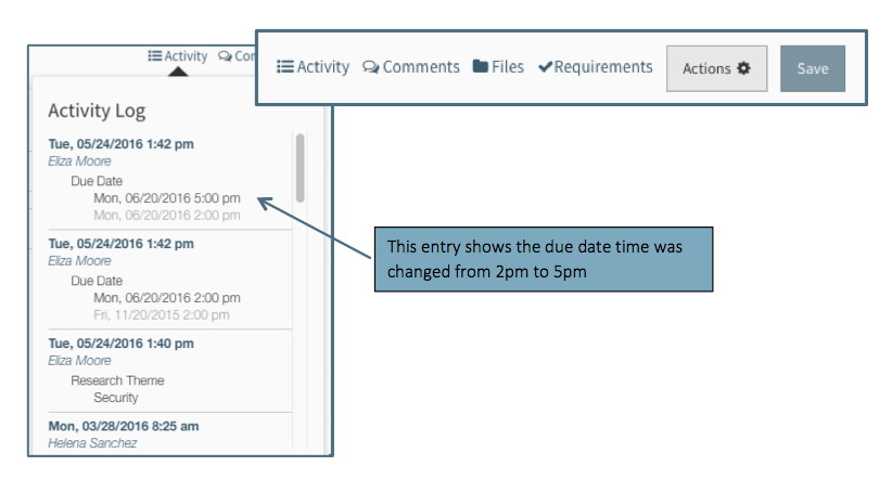 Activity Log