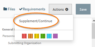 Supplement Continue Action