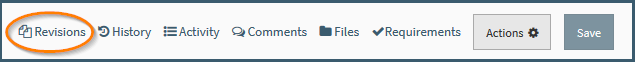 Revisions Toolbar